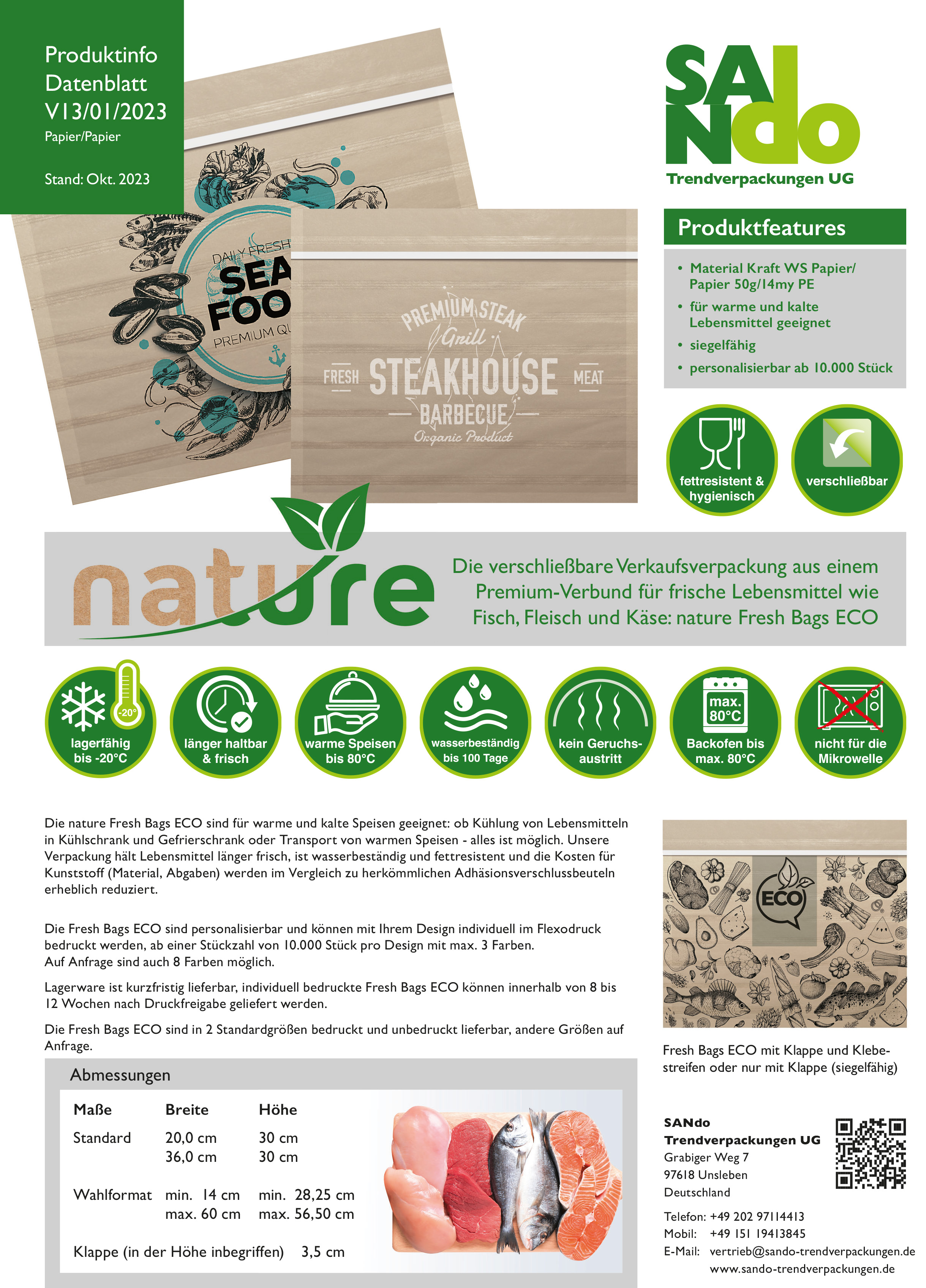 V13 01 2023 Datenblatt nature Fresh Bag ECO SANdo