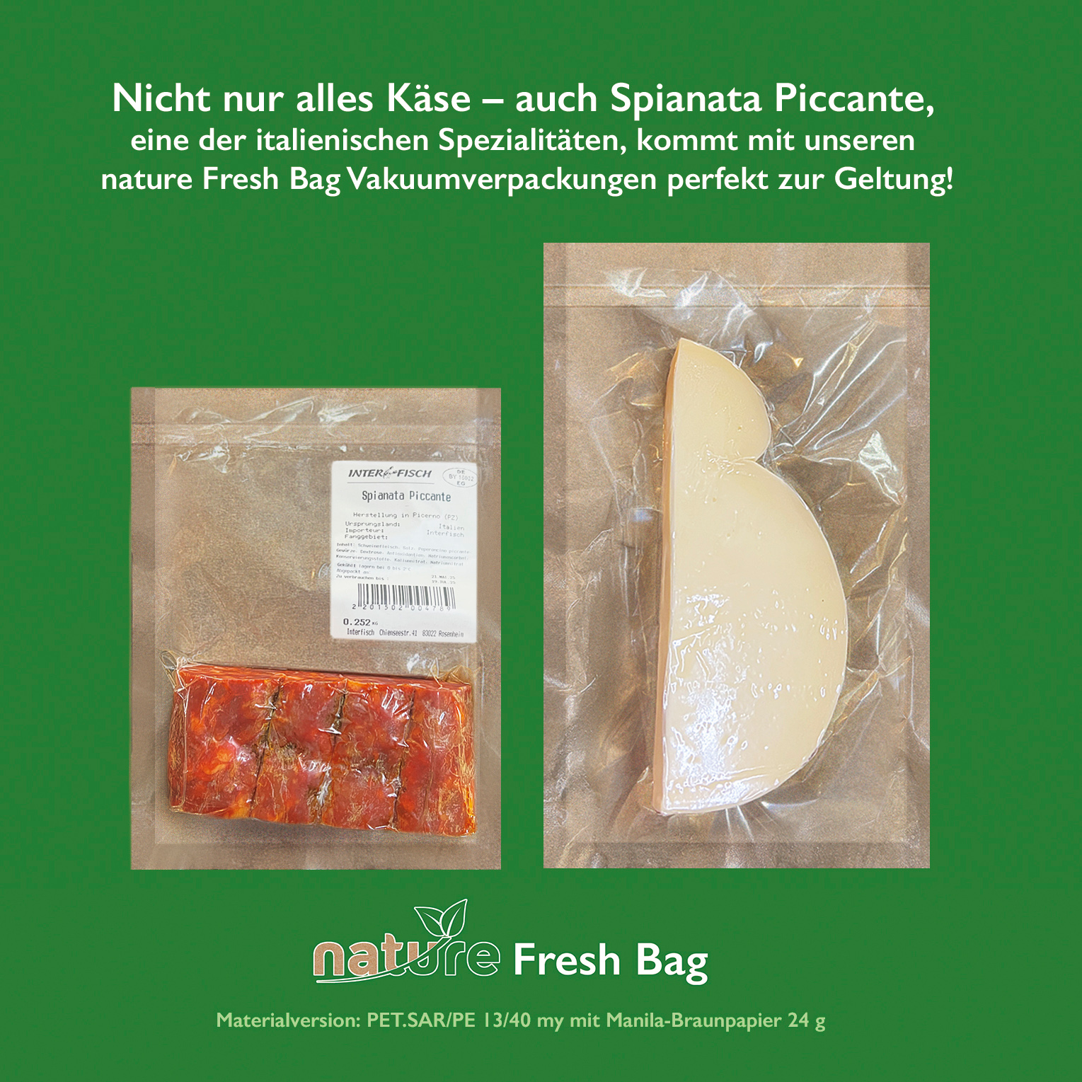 für italienische Spezialitäten.